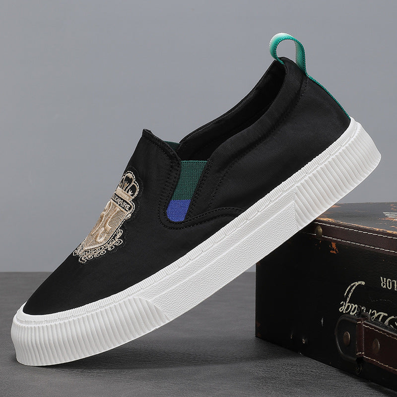 Men's British Style Breathable Cloth One Pedal Men's Shoes