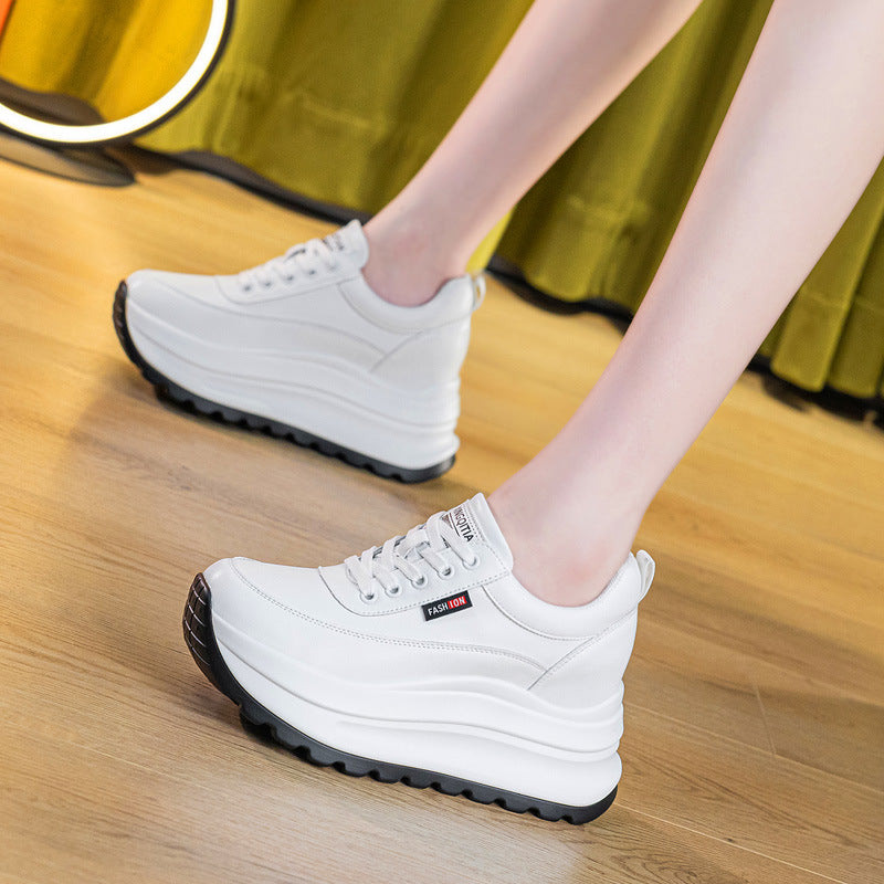 Women's Increasing Insole Single-layer Small Platform Thick Men's Shoes