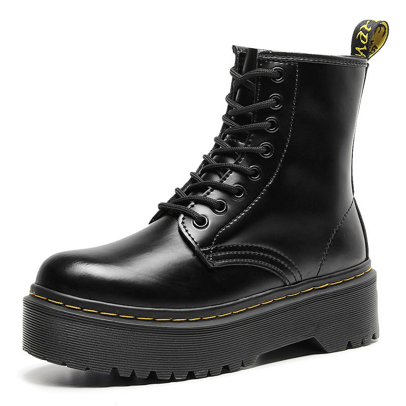Women's Thick-soled British Martin Genuine Short Platform Boots