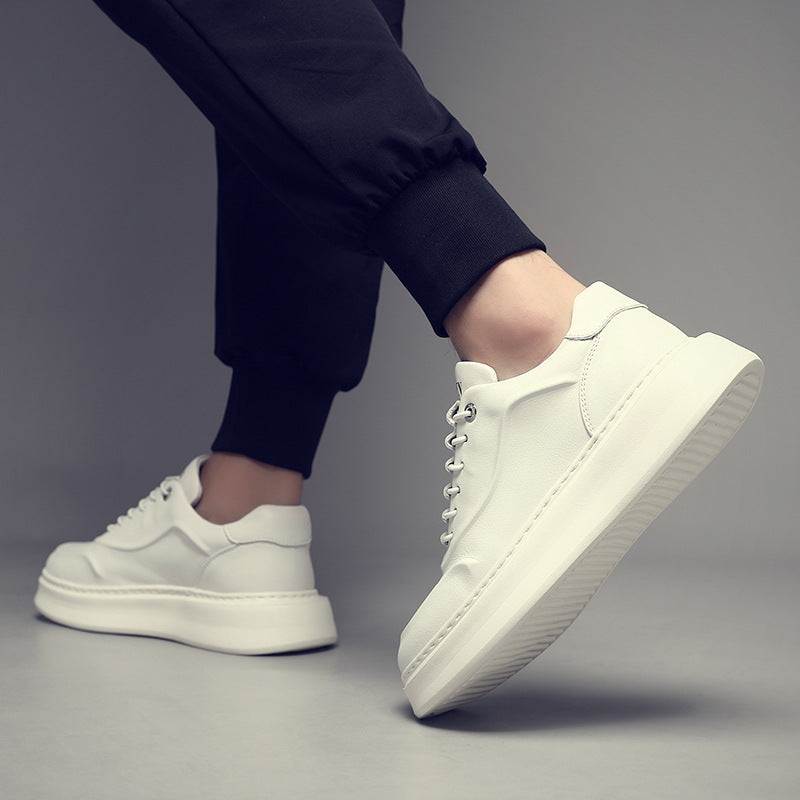 Men's Layer Cowhide Easy Wear Mesh Breathable Low Top Men's Shoes