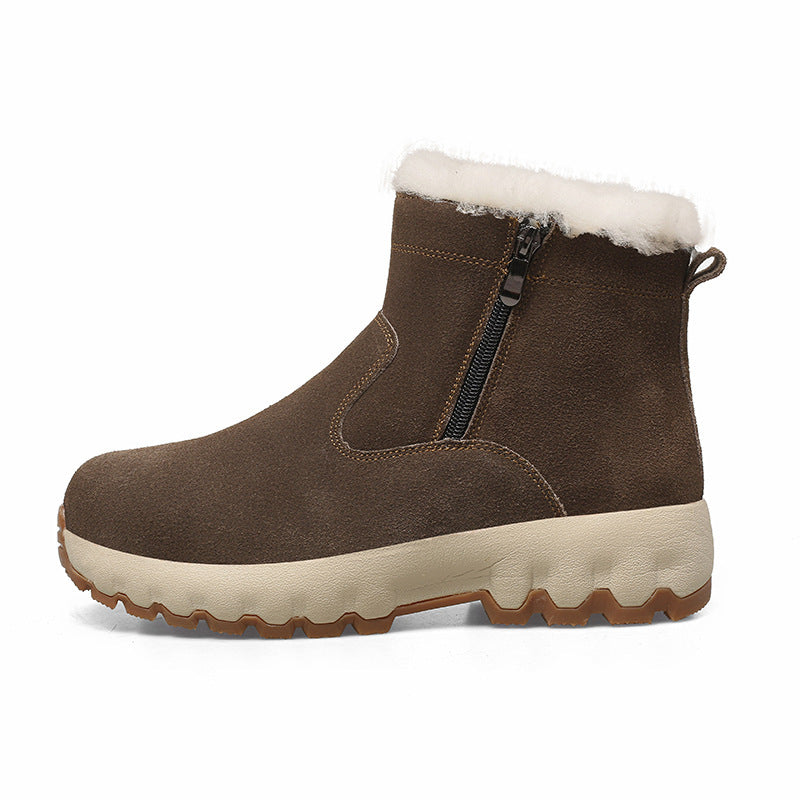 Men's Integrated Winter Warm Thickened Wool Outdoor Men's Shoes