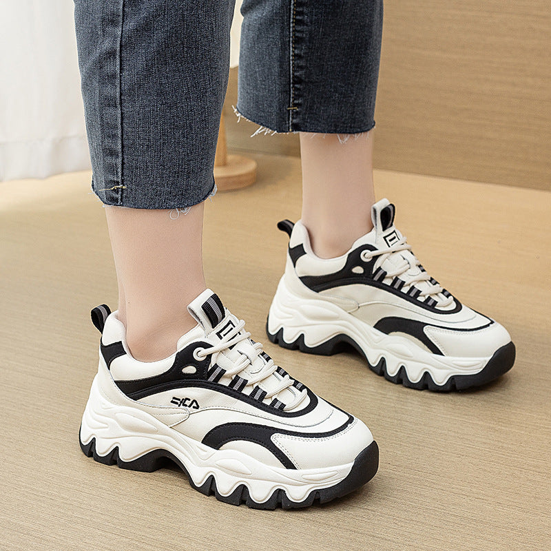 Women's Running Spring Ladies Thick-soled Suction Film Sneakers