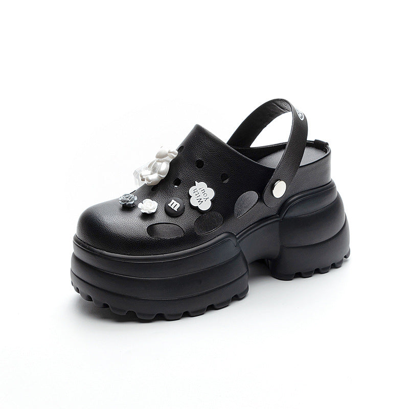 Women's Box Hole Half High Summer Thick Bottom Sandals