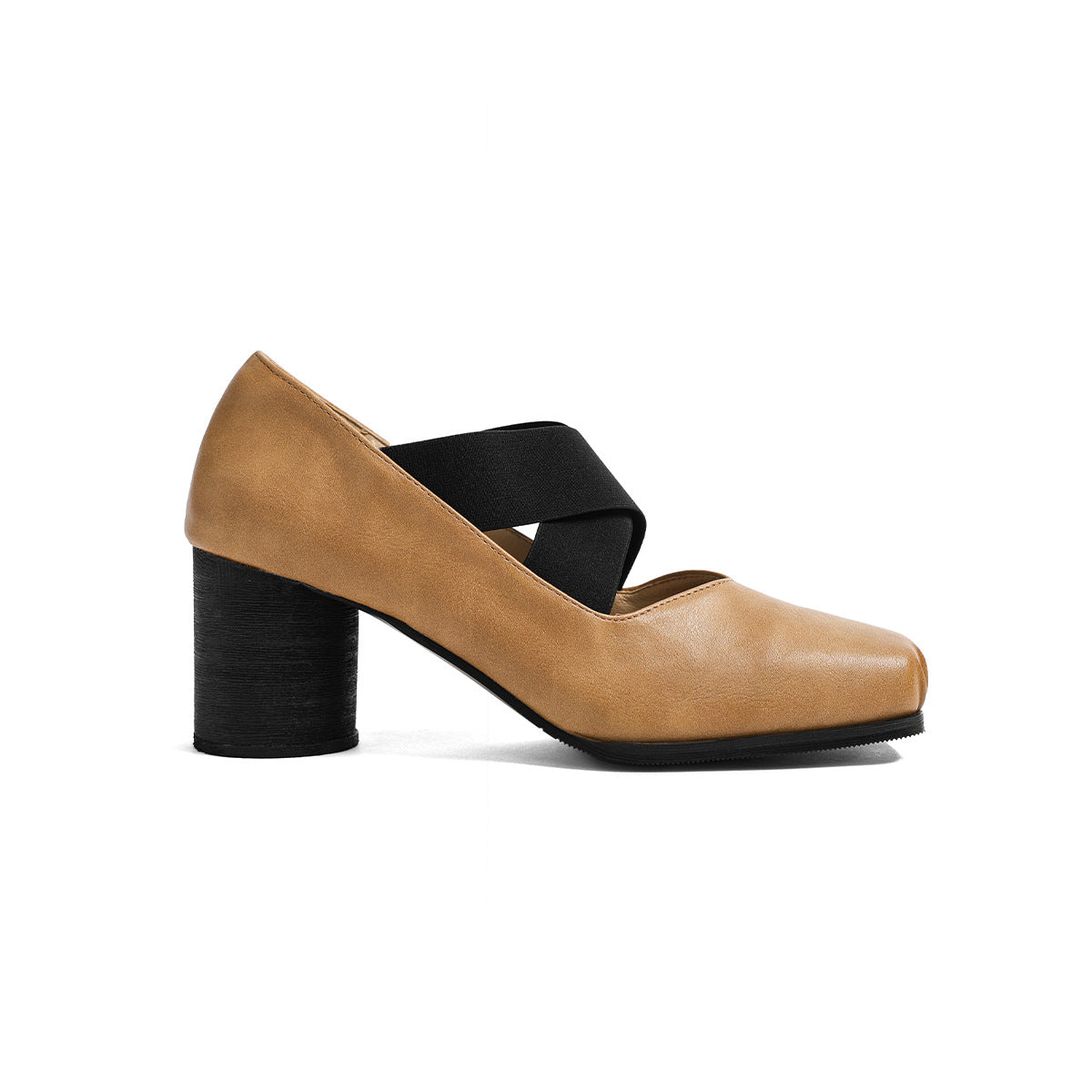 Women's Retro French Pig Nose Chunky Cross Women's Shoes