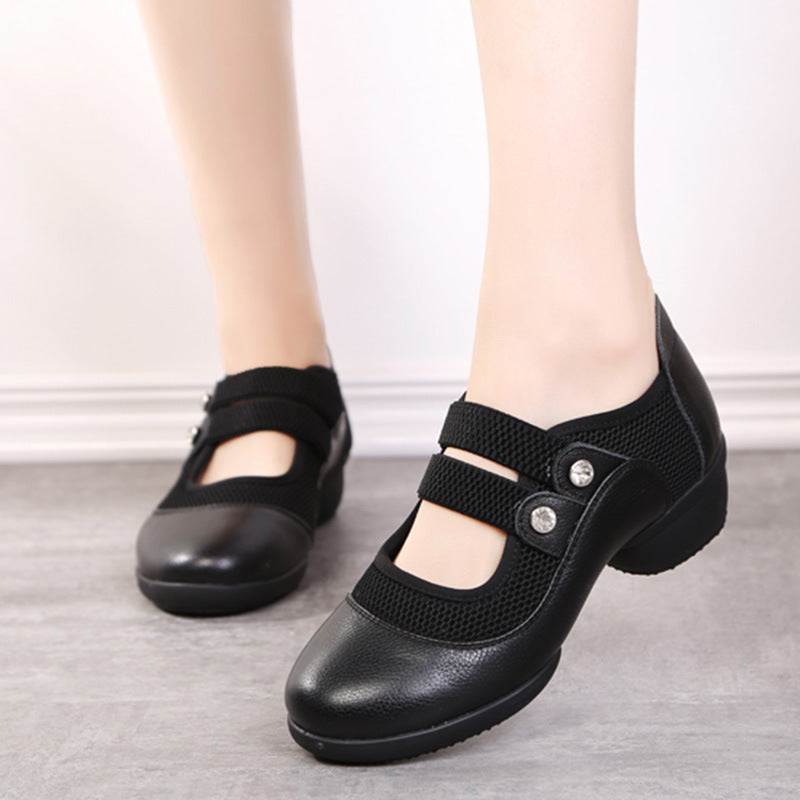 Women's Round Toe Slip-on Dancing Soft Bottom Women's Sports Shoes