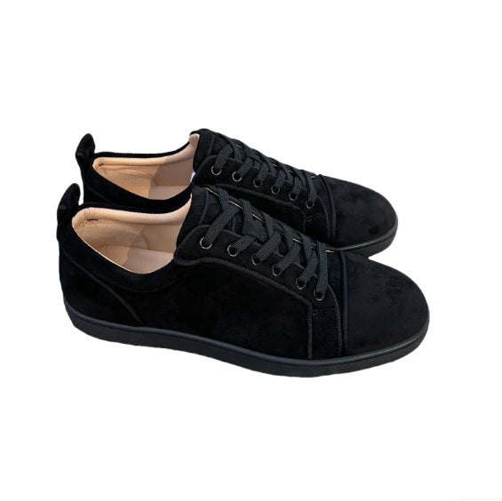 Women's & Men's Red Sole Head Nail Couple Rhinestone Trend Men's Casual Shoes