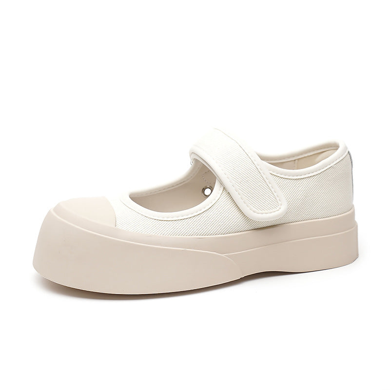 Women's Retro Easy Matching Big Head Small Men's Shoes