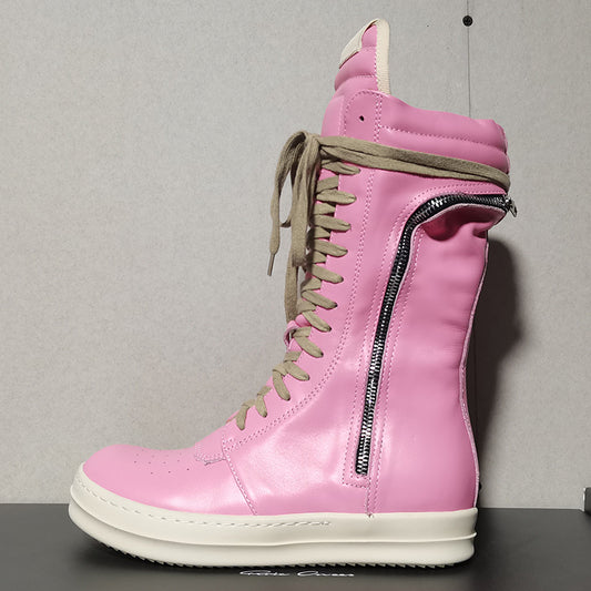 Women's & Men's Fashionable Horizontal Wallet Calf Catwalk Board Sneakers