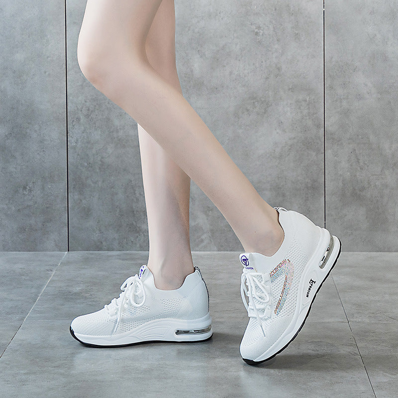 Women's Insole Dad Fly Woven Mesh Breathable Casual Shoes