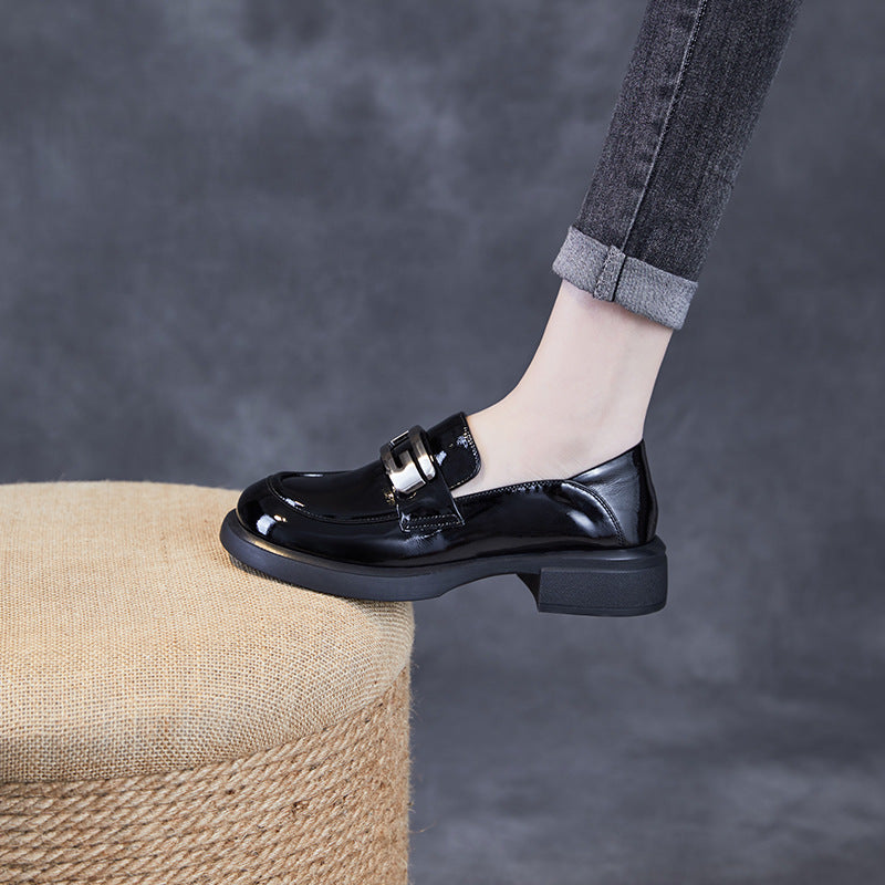 Authentic Spring British Style Chunky Platform Loafers