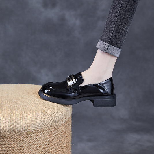 Authentic Spring British Style Chunky Platform Loafers