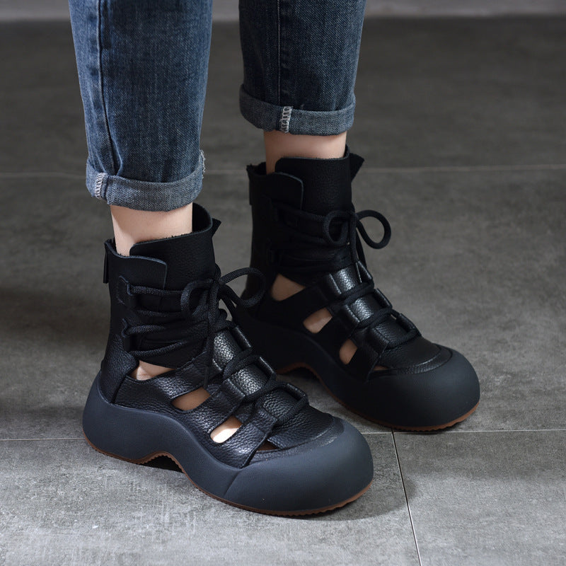Activity Price Platform Roman Genuine Hollow Sandals