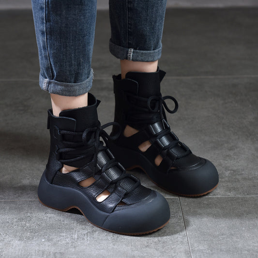 Activity Price Platform Roman Genuine Hollow Sandals