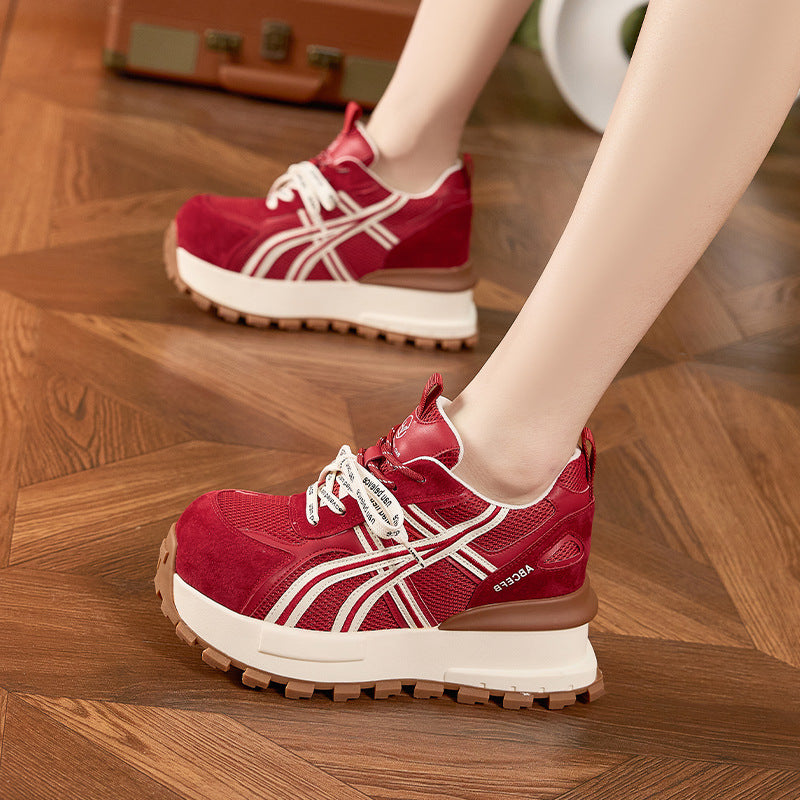 Women's German Training Spring Dad Platform Height Increasing Insole Argan Pumps Women's Shoes