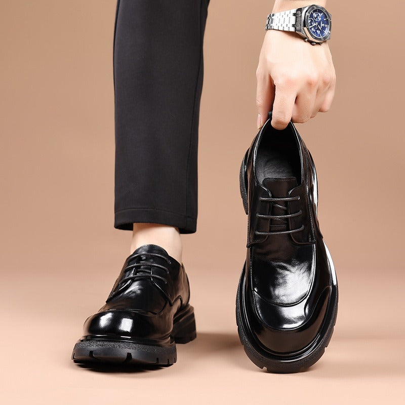 Men's Business Formal Wear Light Luxury Thick Bottom Big Head Men's Shoes