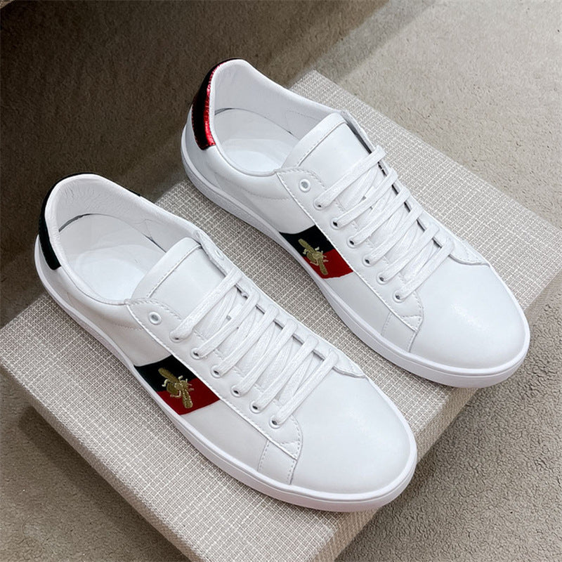 Men's Little Bee White High Version Quality Sneakers