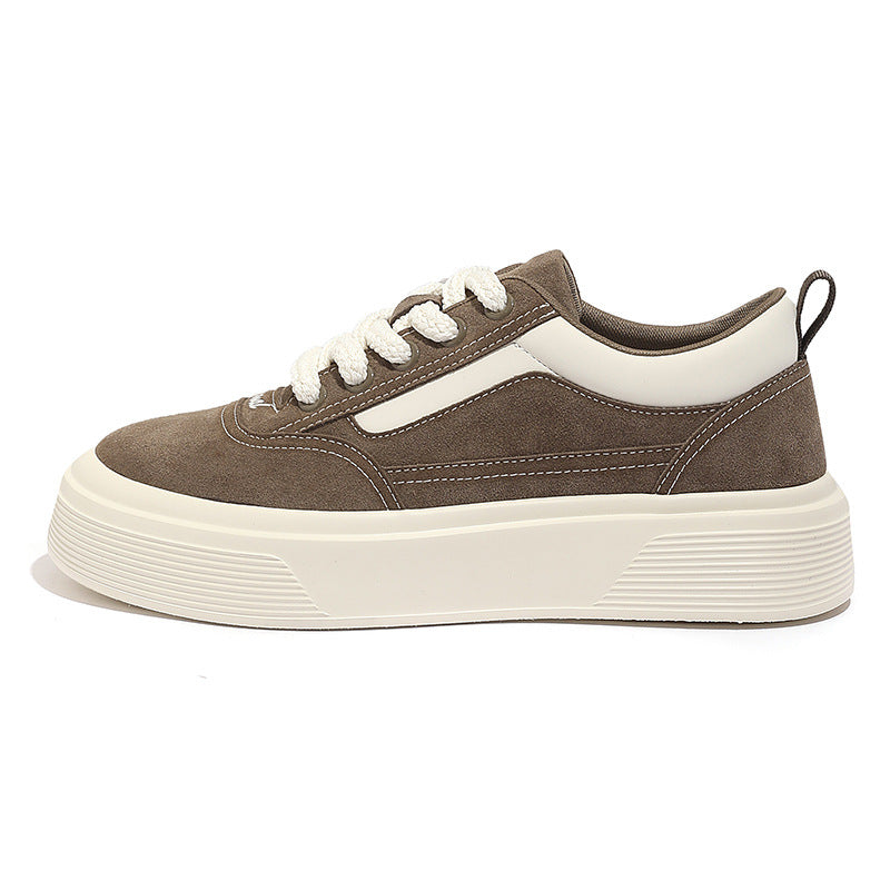 Men's Suede Thick Bottom Breathable Style Retro Campus Air Men's Board Shoes