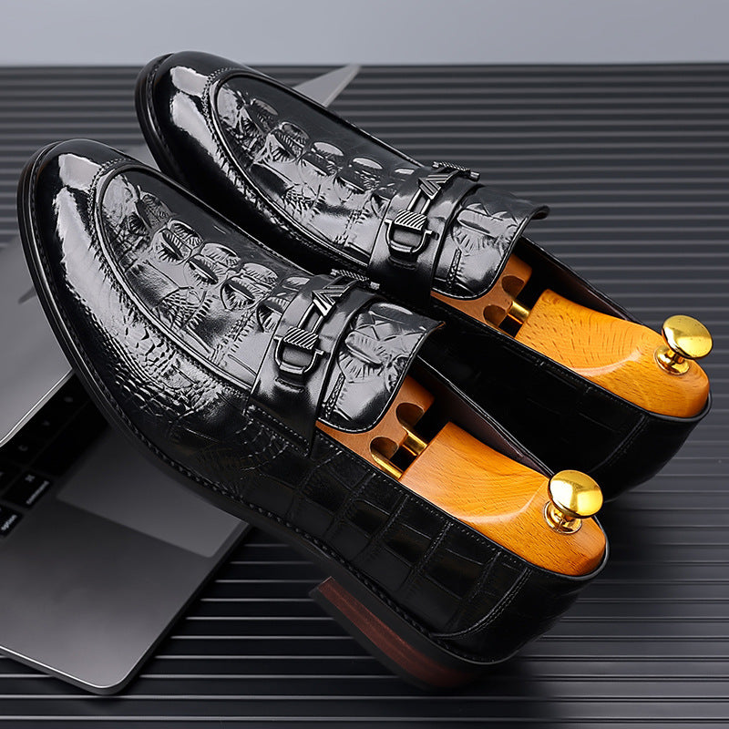 Men's Cowhide Business Formal Wear Office British Leather Shoes