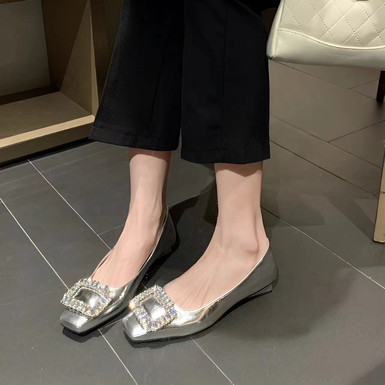 Women's Buckle Commuter Slip-on Low Mouth Pumps Women's Shoes