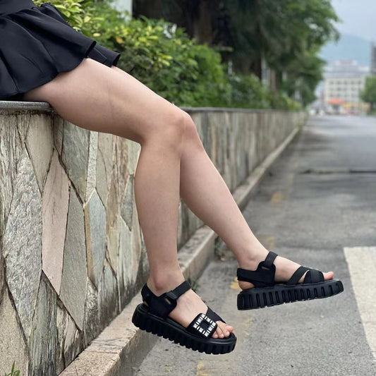 Women's & Men's Drill Buckle Hook Loop Fastener Fashion Sandals