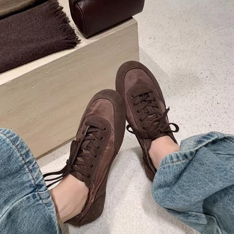 Women's Training Round Toe Lace Up Soft Bottom Women's Sports Shoes