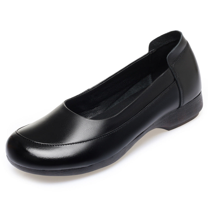 Women's Pumps Genuine Tendon Bottom Soft Comfortable Flat Leather Shoes