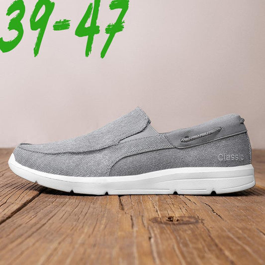 Men's Summer Korean Style Breathable Plus Size Canvas Shoes