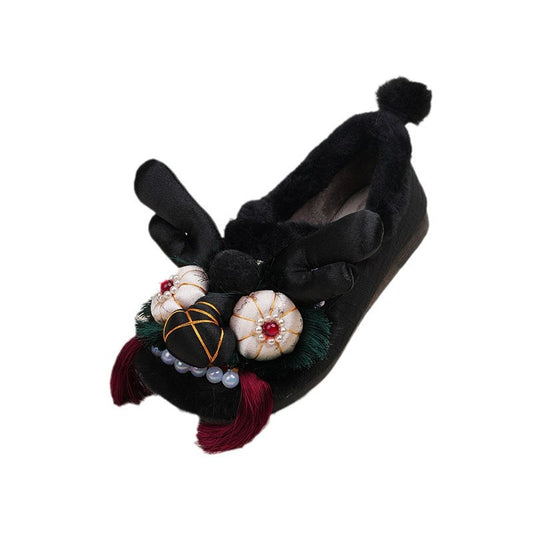 Cotton Fleece Lined Padded Warm Keeping Women's Shoes