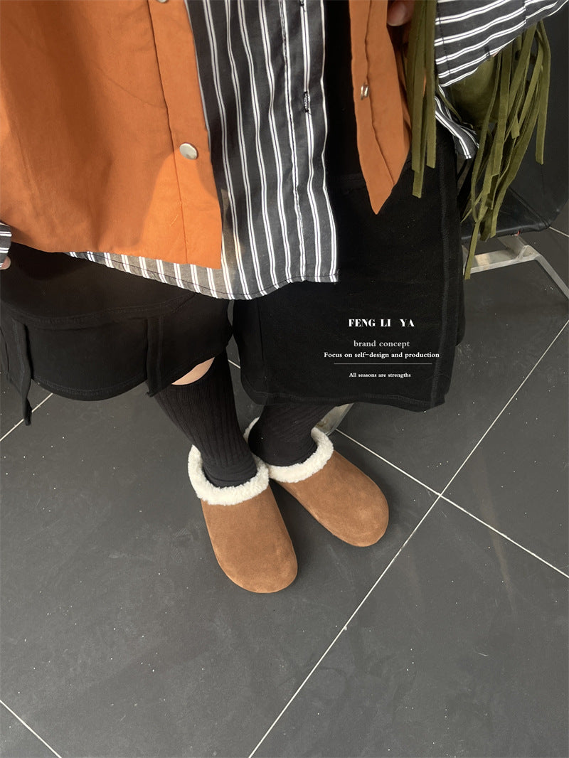 Women's Fashion Vintage Fleece-lined Warm Platform Casual Shoes