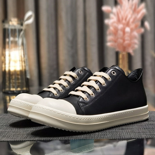Women's & Men's Thick Bottom Shallow Mouth Rubber Increased Sneakers