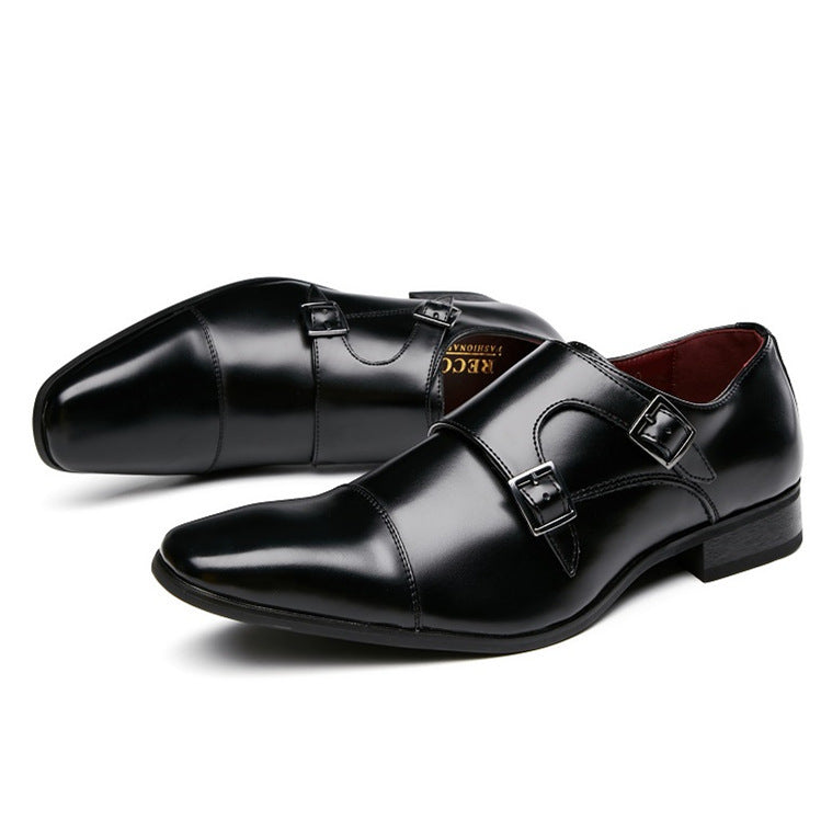 Men's Business Formal Wear Three Joint Pumps Leather Shoes