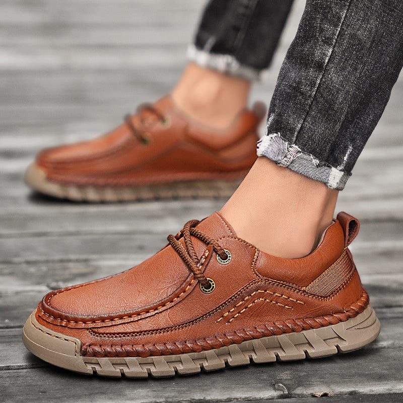 Men's Authentic Fashion Handmade Plus Size Men's Casual Leather Shoes