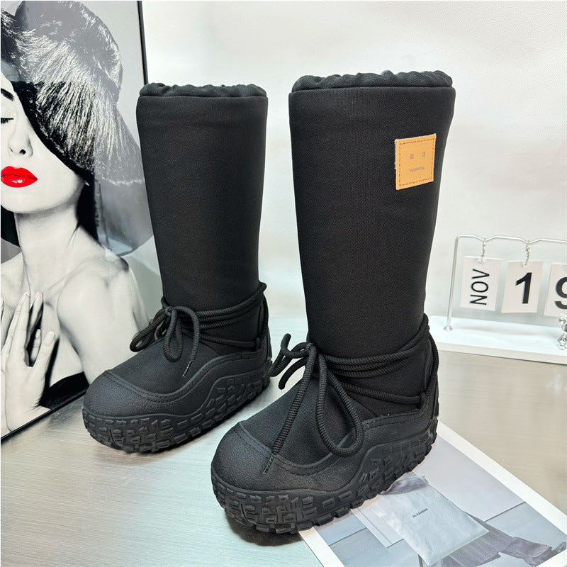 Fleece-lined Extra Thick High Top Waterproof Trendy Snow Boots
