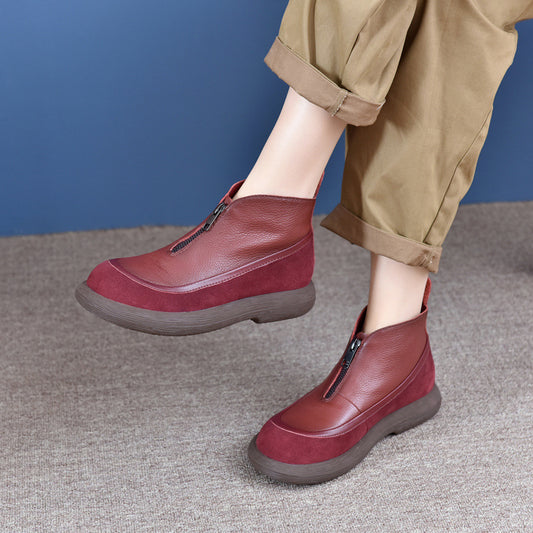 Mother's Flat Platform Muffin Short Ankle Boots