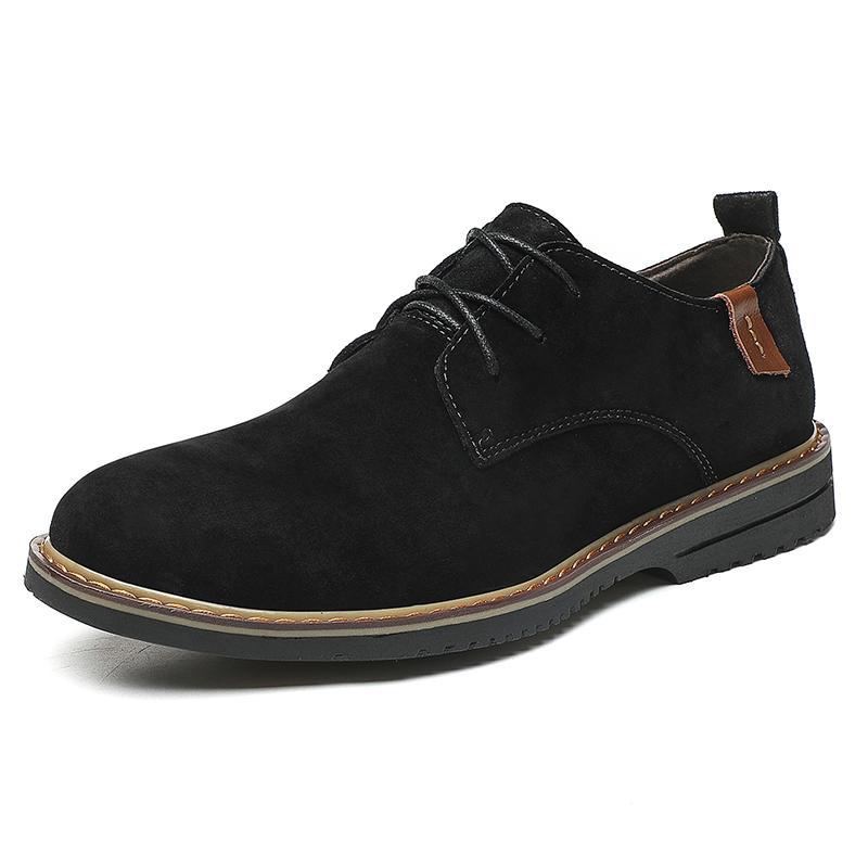Men's Plus Size Spring Breathable British Stylish Men's Casual Leather Shoes