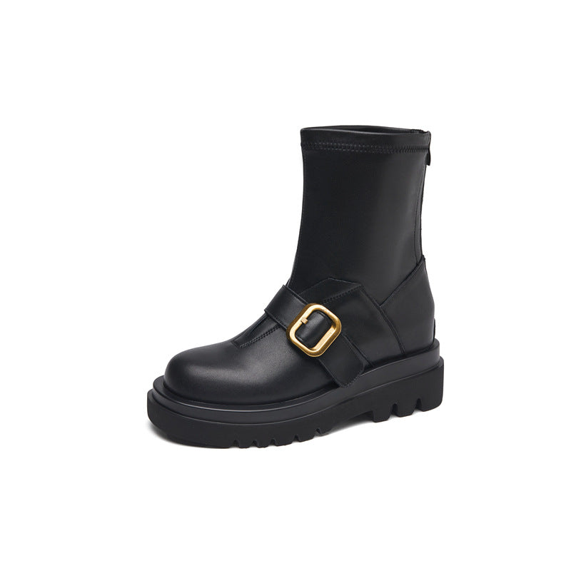 Women's Genuine Elevator Martin Fashion Skinny Trendy Boots
