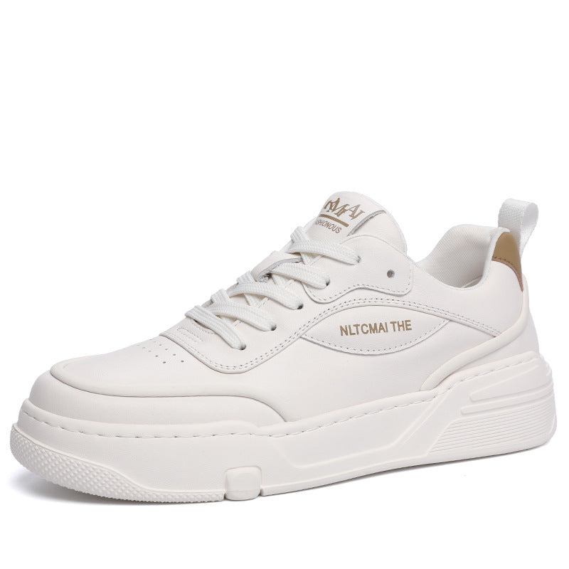 Men's Autumn First Layer Cowhide Board Sports Sneakers