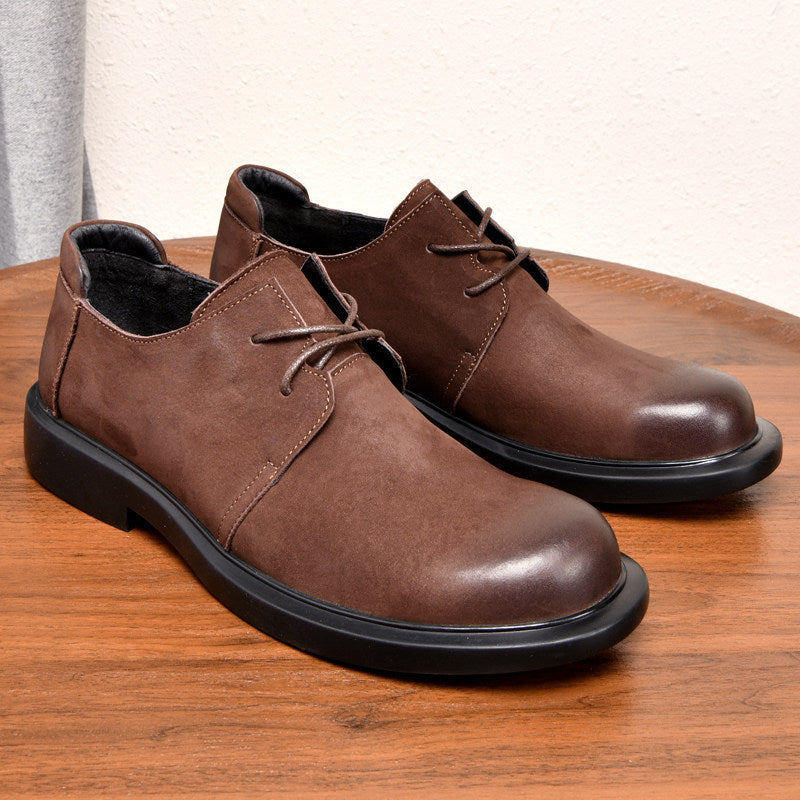 Men's Soft Cowhide Autumn Fashion Genuine Business Lace Up Men's Casual Leather Shoes