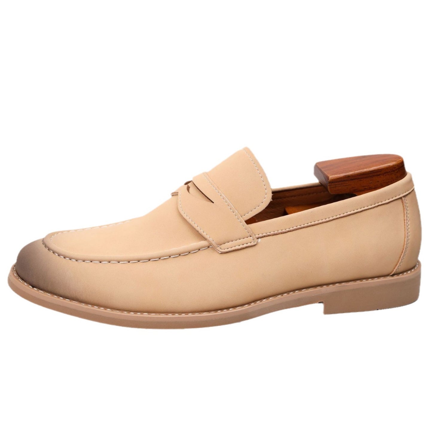 Men's Light Color British Style Business Genuine Doug Suede Loafers