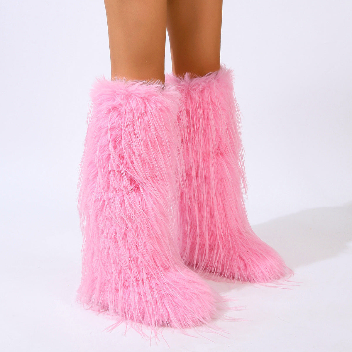 Women's Winter Niche Tassel Long Fur Fashionable Snow Boots