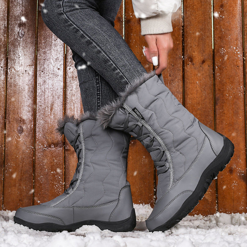 Village Fleece Lined Padded Warm Keeping Snow Boots