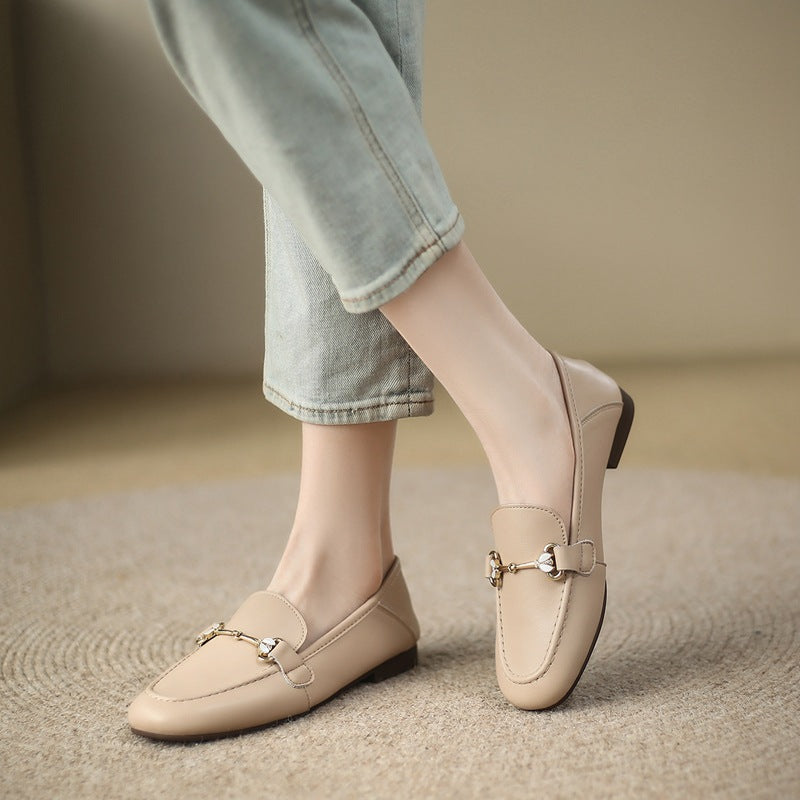 Women's Button Pumps Commuter Two-way Wear One Casual Shoes