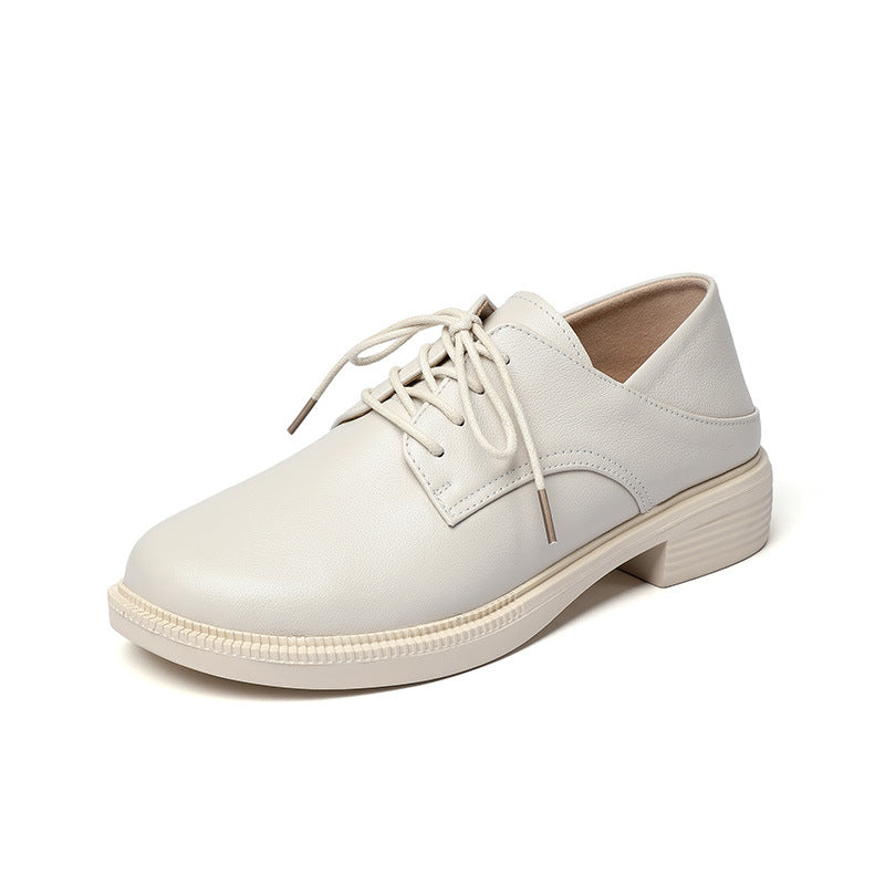 Women's Flat Soft British Style Brown Mid Women's Shoes