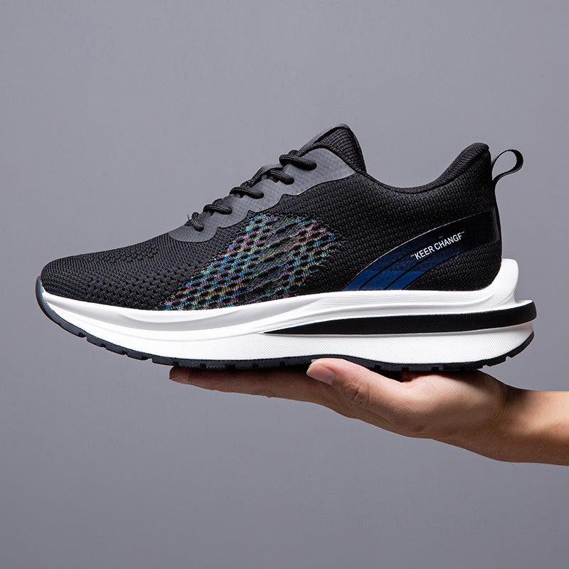 Men's Oversized Mesh Fashion Platform Height Increasing Sneakers