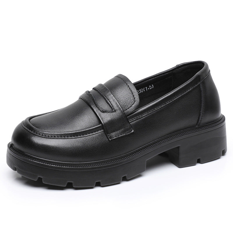 Women's First Layer Pumps Thick Bottom Korean Loafers