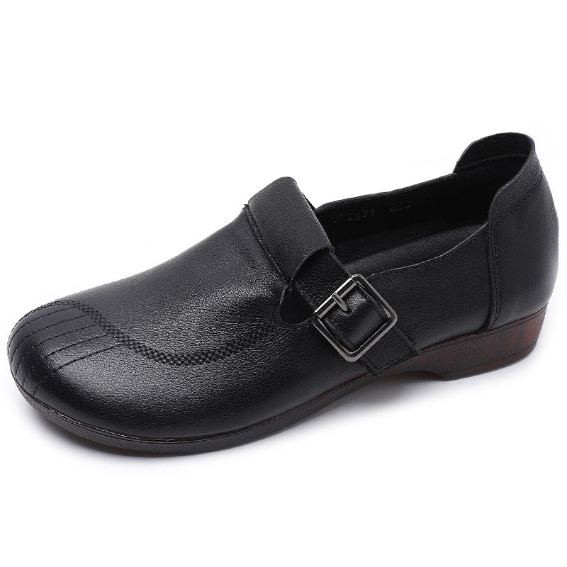 Women's Comfortable Pumps Retro Autumn First Layer Loafers