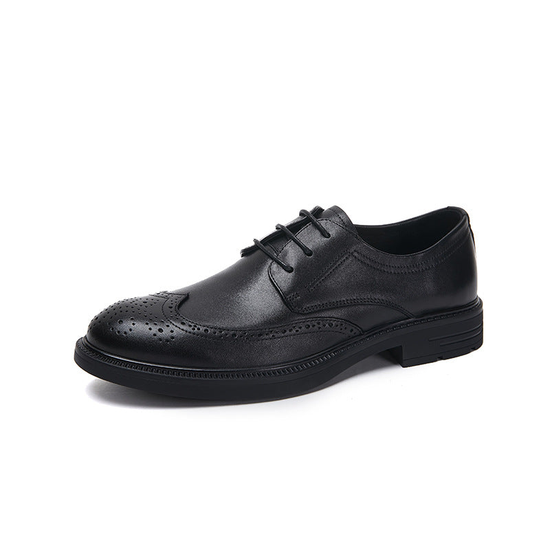 Men's Autumn Brogue Business Low Comfortable Leather Shoes