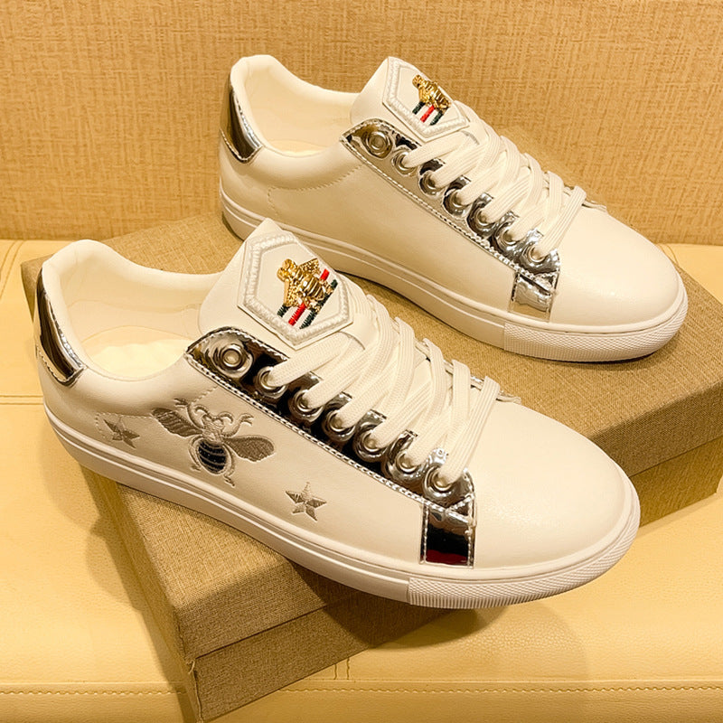 Men's Genuine White Bee Daily Low Top Flat Men's Shoes