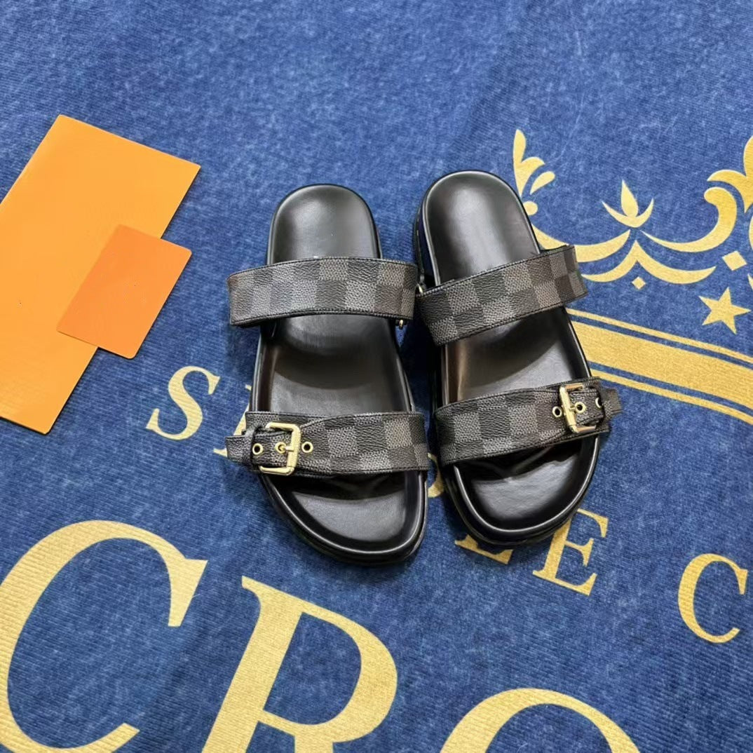 Nigeria Singapore Cambodia Metal Belt Buckle Slippers