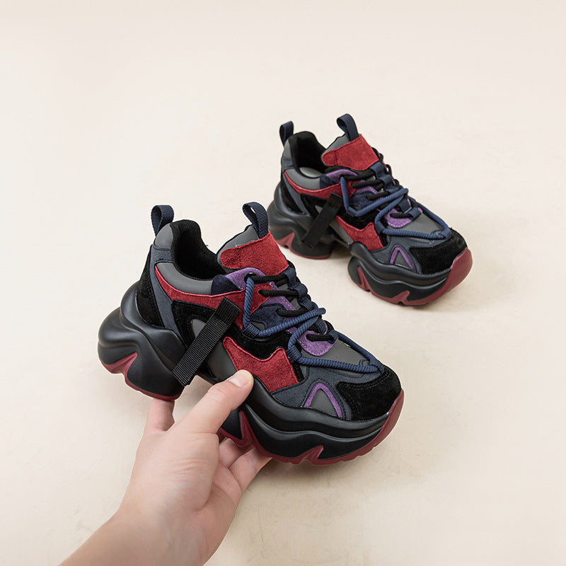 Clunky Female Winter Fleece-lined Platform Height Women's Sports Shoes